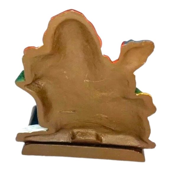 LOT of 2 Santa And Snowman Cast Iron Christmas Stocking Holder Hanger Vintage - Picture 6 of 11